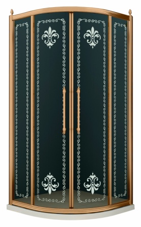 Душевой уголок Cezares Retro scorrevole R2 100 CP Br фото 1