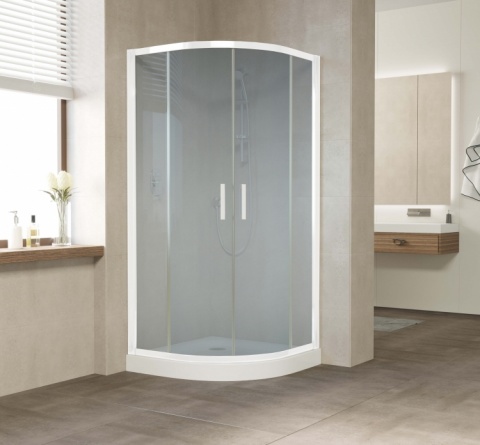 Душевой уголок Vegas Glass ZS 0100 01 10 профиль белый, стекло сатин фото 2