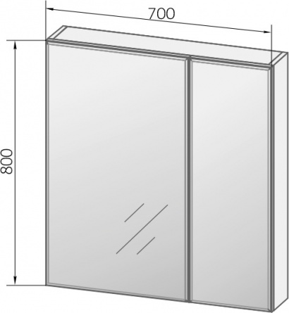 Мебель для ванной Marka One Mix 70Н с 3 ящиками, белый глянец, ручки рейлинг фото 6