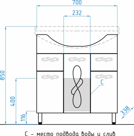 Мебель для ванной Style Line Венеция 75 белая фото 7