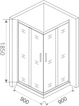 Душевой уголок Good Door Jazze CR-90-G-BR 90x90 фото 4