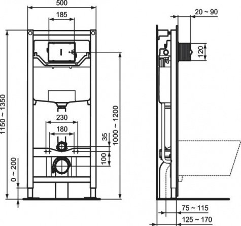 Комплект Ideal Standard Connect Air K819501PA15 фото 9