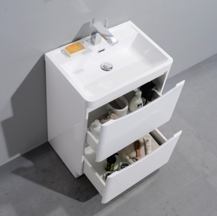 Тумба для комплекта BelBagno Ancona-N 80 bianco lucido подвесная фото 3
