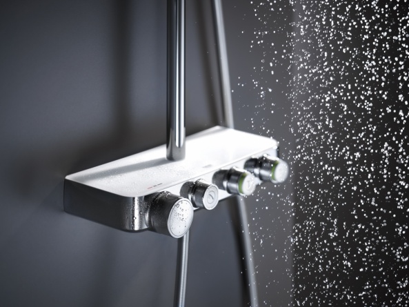 Душевая стойка Grohe Euphoria SmartControl 310 Duo 26507LS0 белая луна, с термостатом фото 3