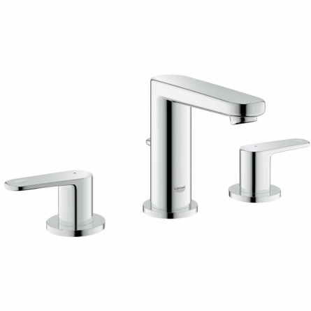Смеситель для раковины Grohe Europlus на 3 отверстия с донным клапаном фото 1