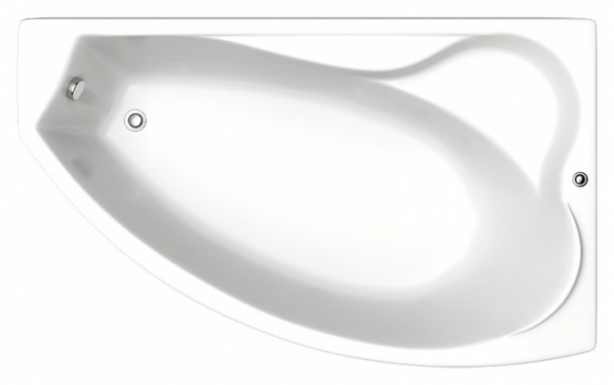 Акриловая ванна Bas Николь 170 см R с каркасом фото 1