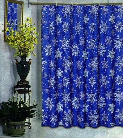 Штора для ванной Carnation Home Fashions Snow Flake фото 2