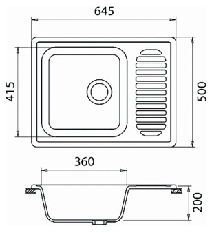 Мойка кухонная GranFest Standart  GF-S645L белый фото 3