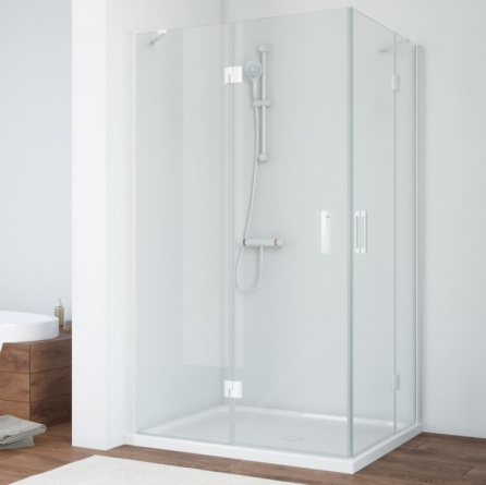 Душевой уголок Vegas Glass AFA-F 110*90 01 01 L профиль белый, стекло прозрачное фото 1
