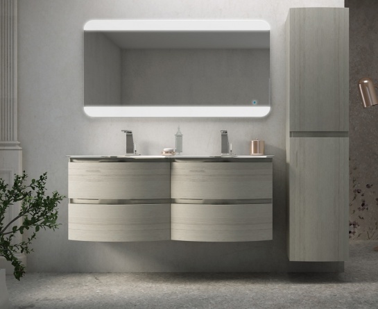 Мебельная раковина Cezares 50156 138х52 doppio bianco фото 2