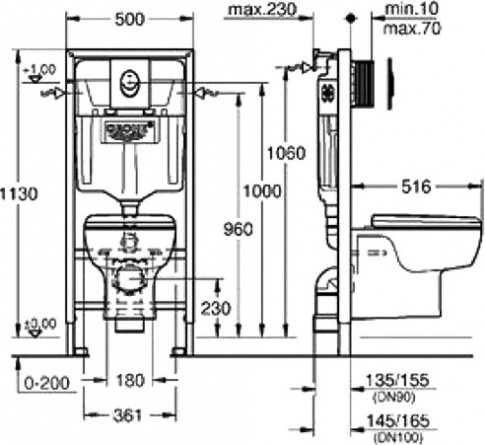 Комплект Grohe Solido 39191000 подвесной унитаз + инсталляция + кнопка фото 6