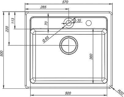 Мойка кухонная Iddis Vane G V05W571i87 фото 4