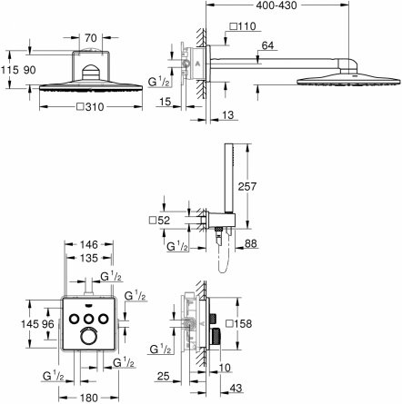 Душевой комплект Grohe Smart Control 34712000 фото 3
