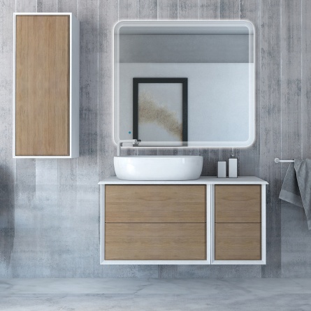 Мебель для ванной Cezares Bellagio 106 со столешницей rovere tabacco фото 1