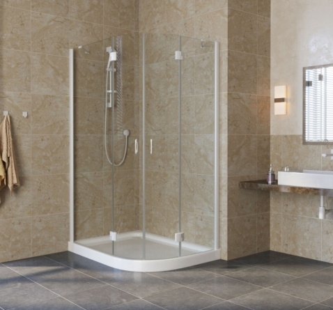 Душевой уголок Vegas Glass AFS-F Lux 120*90 01 01 L профиль белый, стекло прозрачное фото 2