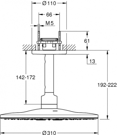Верхний душ Grohe Rainshower SmartActive 26477000 фото 2