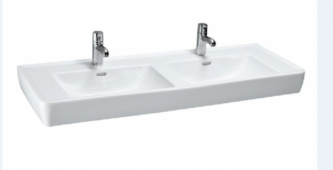Раковина встраиваемая Laufen Pro 130х48 двойная фото 1