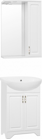 Мебель для ванной Style Line Олеандр-2 55 Люкс, белая фото 1