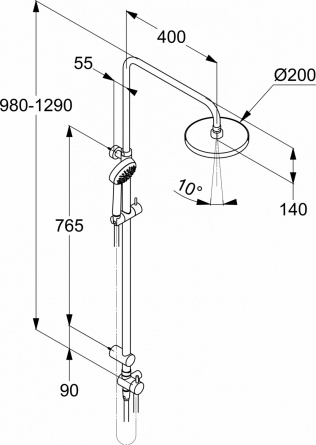 Душевая стойка Kludi Logo dual shower system 6809305-00 фото 4