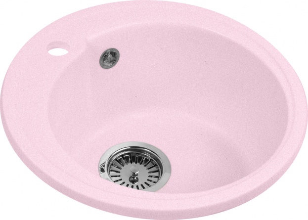 Мойка кухонная AquaGranitEx M-45 светло-розовая фото 2