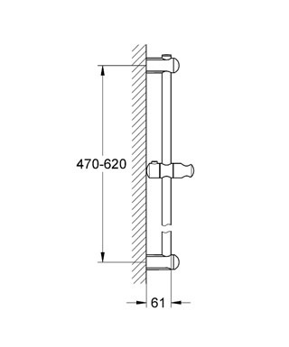 Душевая штанга Grohe Euphoria Neutral 600 мм фото 2