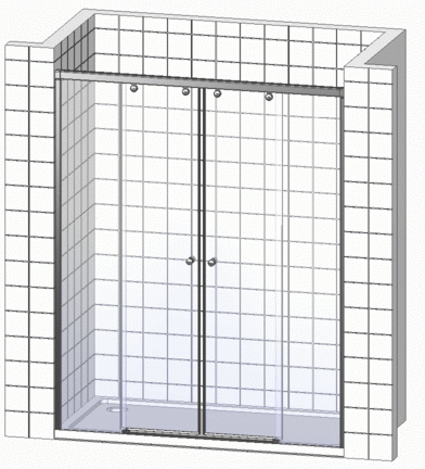 Душевая дверь в нишу Radaway Premium Plus DWD 180 стекло фабрик фото 2