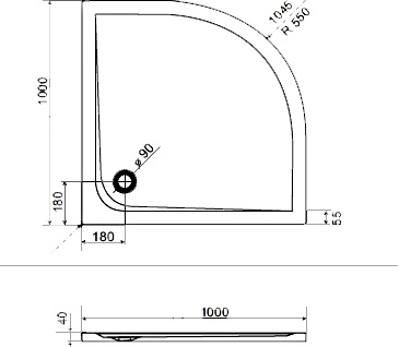 Поддон для душа Excellent Sense 100х100 фото 2