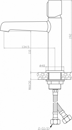 Смеситель Agger Slim А2202100 для раковины фото 2