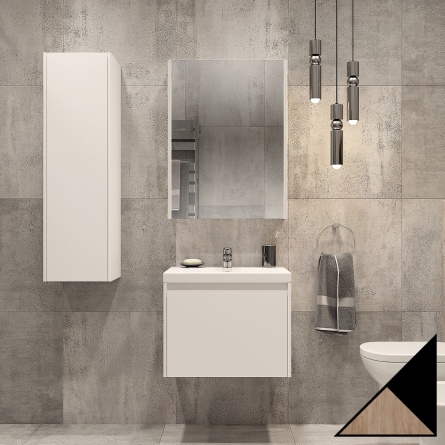Мебель для ванной Velvex Klaufs 60.1Y черная, шатанэ, подвесная фото 1