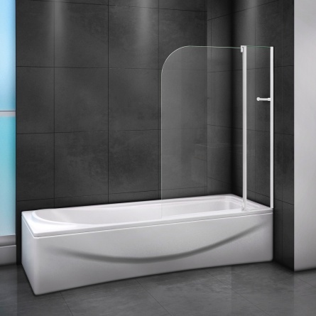 Шторка на ванну Cezares Relax V-11-100/140-C-Bi стекло прозрачное фото 2