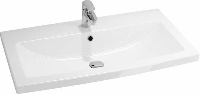 Мебель для ванной Velvex Klaufs 80.2D.1Y белая, напольная фото 8