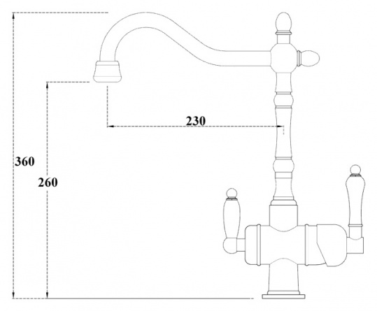 Смеситель Zorg Clean Water ZR 326 YF для кухонной мойки фото 2