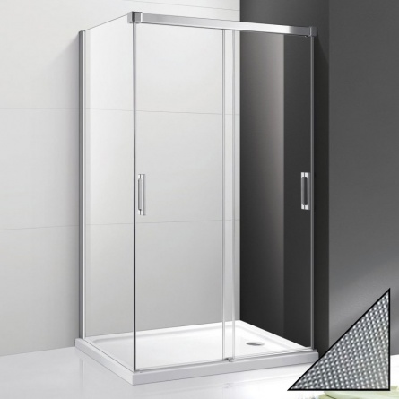 Душевой уголок Cezares Tandem Soft AH-2-120/100-P-Cr-L стекло punto фото 1