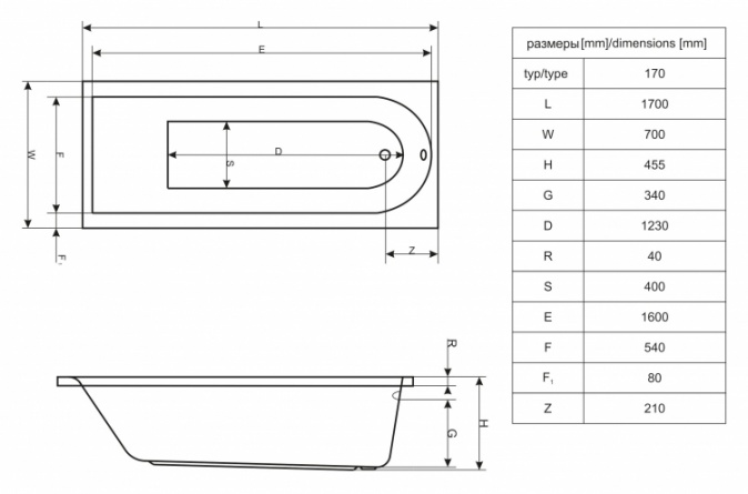 Акриловая ванна Excellent Actima Aurum 170x70 фото 3
