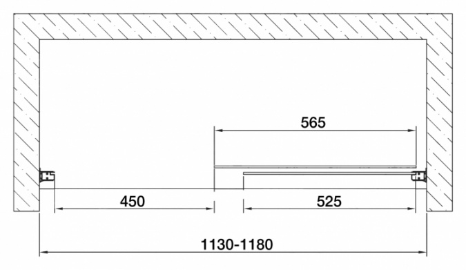 Душевая дверь в нишу Vegas Glass ZP 0115 09 10 стекло сатин, 115 фото 5