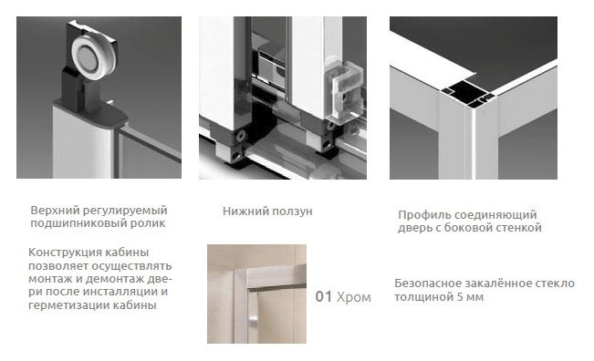 Душевой уголок Radaway Treviso DW+S 80 коричневое стекло фото 2