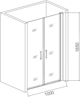 Душевая дверь в нишу Good Door Pandora SD-100-T-CH фото 6