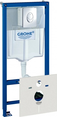 Комплект  Система инсталляции для унитазов Grohe Rapid SL 38750001 4 в 1 с кнопкой смыва + Унитаз подвесной Villeroy & Boch O'Novo 5660 H101 alpin фото 2