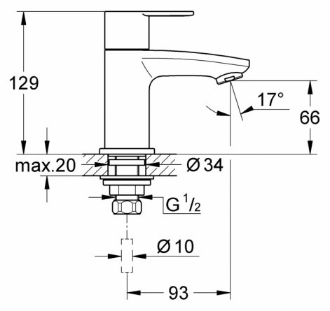 Кран Grohe Eurostyle Cosmopolitan фото 10
