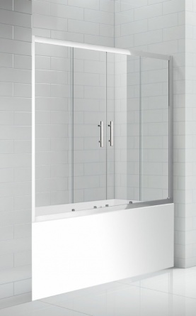 Шторка на ванну Cezares Eco VF-2-170/145-C-Cr стекло прозрачное фото 1