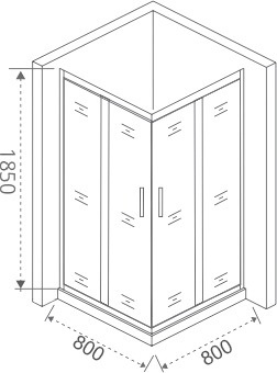 Душевой уголок Good Door Jazze CR-80-G-BR 80x80 фото 4
