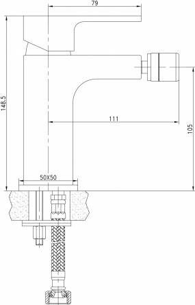 Смеситель Aquanet Cubic SD90444-2 для биде фото 4