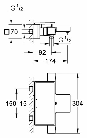 Термостат Grohe Grohtherm Cube 34502000 для ванны с душем фото 6
