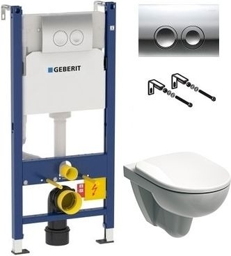 Комплект Geberit Selnova 458.124.21.1-500.265 унитаз + инсталляция + кнопка фото 1