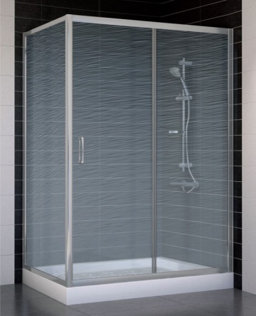 Душевой уголок Vegas Glass ZP+ZPV 130*70 07 02 стекло шиншилла, 130x70 фото 1
