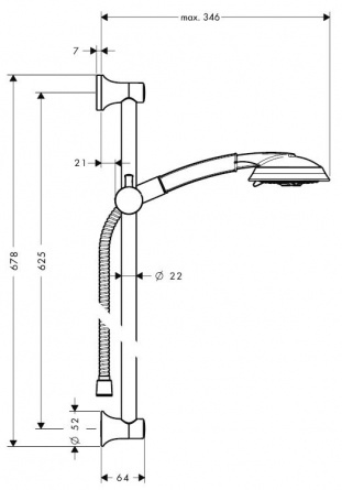 Душевой гарнитур Hansgrohe Raindance Classic 100 AIR 3 jet  Unica Classic фото 3
