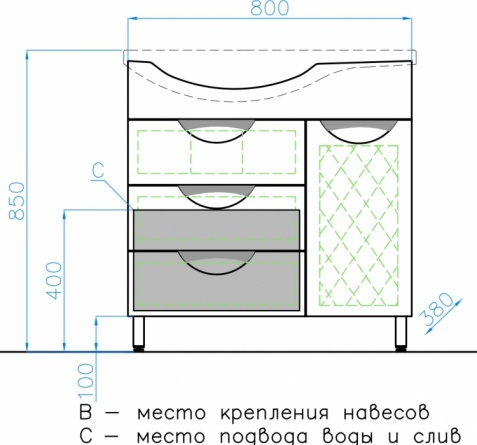 Тумба с раковиной  фото 6