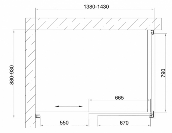 Душевой уголок Vegas Glass ZP+ZPV 140*90 07 02 стекло шиншилла, 140x90 фото 5