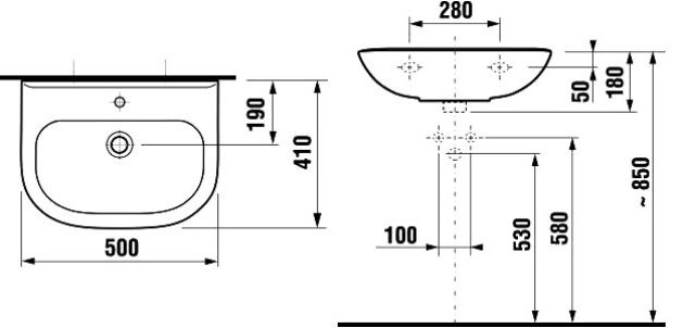 Раковина Jika Olymp 50 1061.1 фото 10