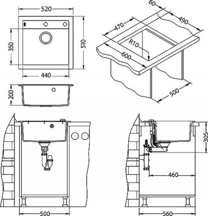 Мойка кухонная Alveus Formic Granital 20 twilight фото 3
